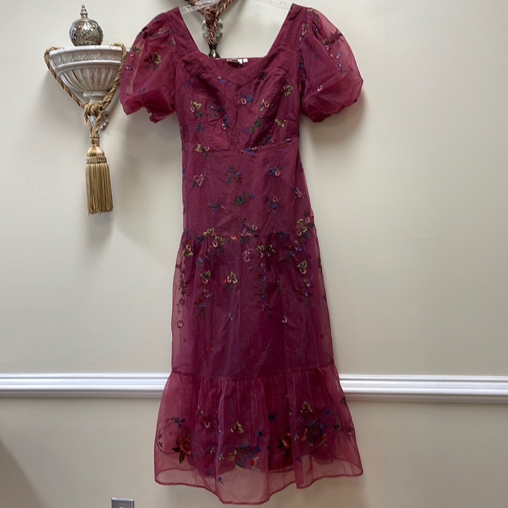 New Let Me Be Embroidered Maxi Dress By Anthropologie!!🔥🔥🔥 - Picture 5 of 16